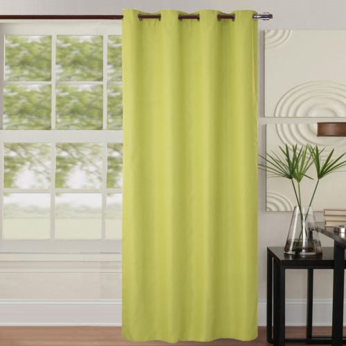 Paire de rideaux occultant unis - vert - Dimensions : 140x260cm