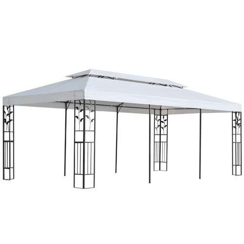 VidaXL Tonnelle 3x6 m Blanc