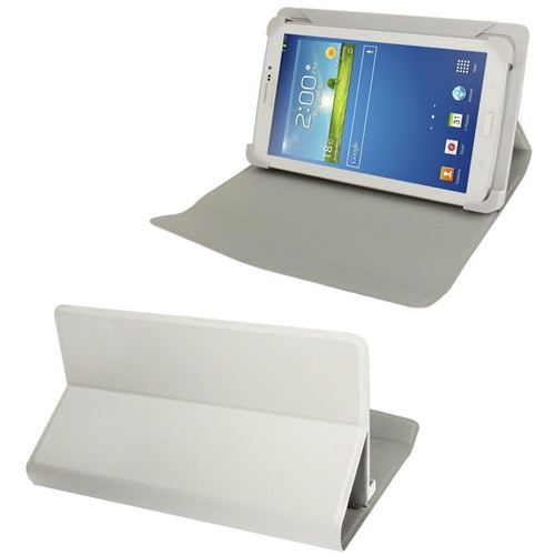 Yonis Blanc Protection Intégrale Compatible Avec Tablette 7 Pouces Étui Simili Cuir