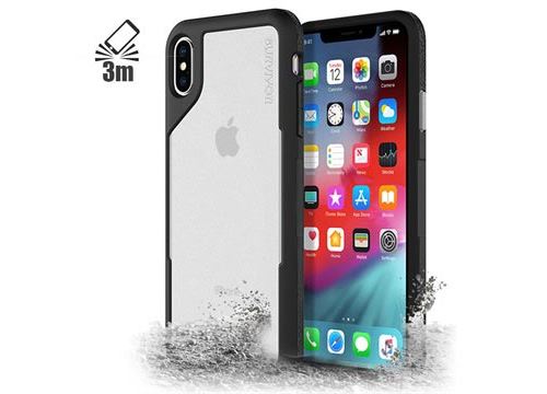 Griffin Survivor Endurance - Achterzijde behuizing voor mobiele telefoon - thermoplastic polyurethaan (TPU) - grijs, zwart - voor Apple iPhone XS Max