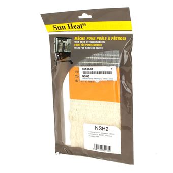 Meche nsh2 h=195mm l=105mm pour Poele a petrole Zibro kamin, Poele a petrole Stover, Poele a ...