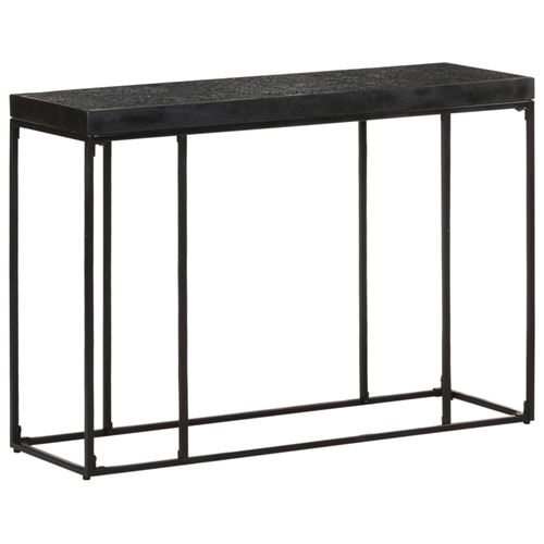vidaXL Table console Noir 110x35x76 cm Bois d'acacia et de manguier