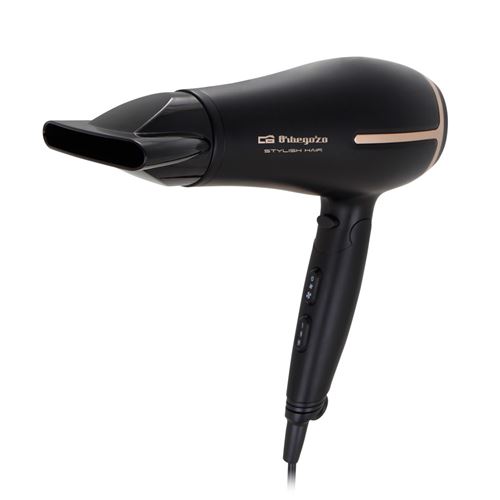 Orbegozo SE 2074 Secador de Pelo Plegable – Potencia 2000W, Mango Plegable, 2 Velocidades, 3 Temperaturas, Golpe de Aire Frío, Incluye Concentrador y Difusor