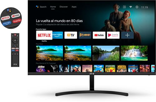 SPC SMART MONITOR 27 – Écran PC Android TV Full HD 27 et accès au contenu Streaming