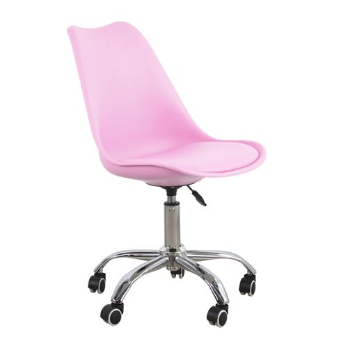 Chaise de bureau rose - réglable en hauteur - Achat & prix