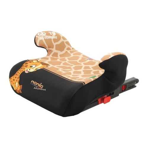 Rehausseur fixations isofix ALPHIX 135-150 cm R129 – de 8 à 12 ans – Fabrication française - Avec accoudoirs - Marron