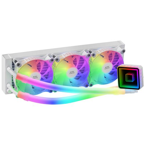 Mars Gaming ML-ULTRA360 Blanc TDP 650W Refroidisseur Liquide ARGB Infinity Miroir