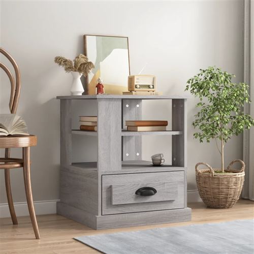 vidaXL - Table d'appoint - Moderne - Gris - Image 3