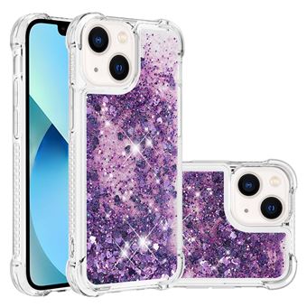 Coque pour iPhone 13 Foxdock Brillante à Paillettes Liquides Scintillantes - Violet - 1