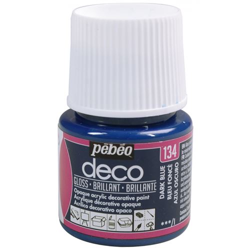 P&eacute;b&eacute;o Deco Peinture 45 ml Brillant Bleu Fonce 092134