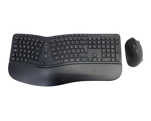 Conceptronic Noir Orazio02it Clavier Souris Incluse Bureau Rf Sans Fil Qwerty Italien - Neuf - Image 4