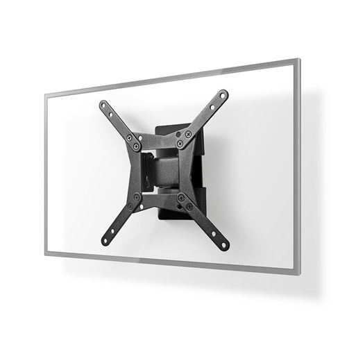 Nedis TVWM11BK - Support - pleine action - pour TV - acier - noir - Taille d'écran : 10-32 - montable sur mur