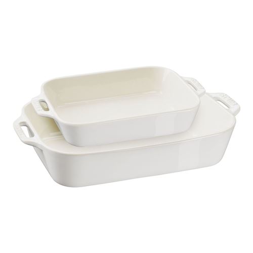 Staub Ofenformenset 3-tlg. Keramik, rechteckig, weiß (1008693)