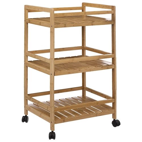 Non Communiqué Beige Desserte 3 Niveaux En Bambou Linha 5Five