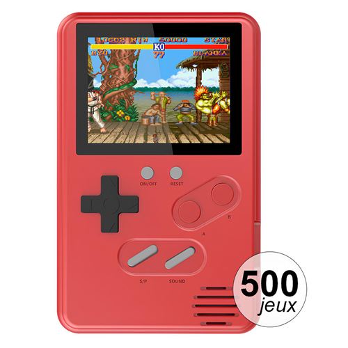 Console émulateur 500 jeux Modèle Slim TechKidz Rouge