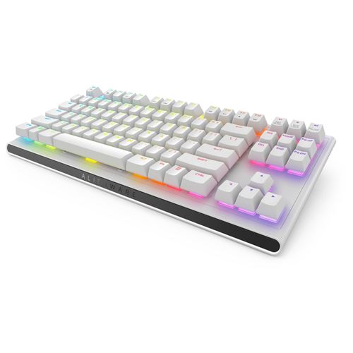 Non Communiqué Clair Alienware Aw420k - Clavier - Sans Clé - Rétroéclairé - Usb - Qwerty - Us - Commutateur : Cherry Mx Red - Lunar Light