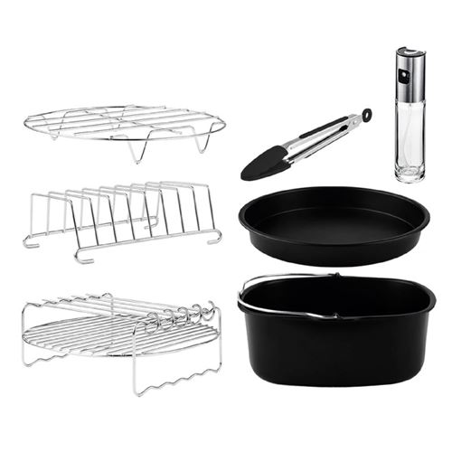 Non Communiqué Noir Cecotec Kit D'accessoires Pour Friteuse Sans Huile De 5 À 6,5 L Pack D'accessoires Cecofry. 8 Accessoires, Revêtement