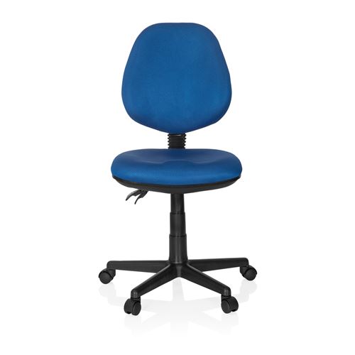 Chaise de bureau / Siège pivotant CITY 25 Tissu Maille Bleu sans accoudoirs hjh OFFICE