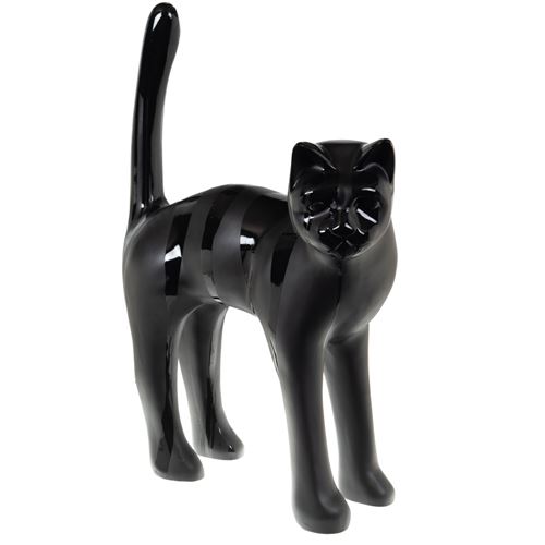 Non Communiqué Noir Statue : Chat Loft 100 Cm - Amadeus - Résine