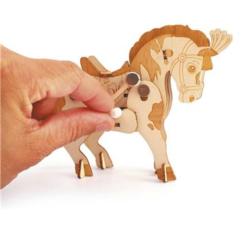 Cheval - Maquette en bois 3D mecanique a assembler