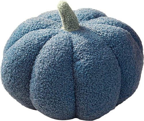 Coussin Citrouille Peluche Halloween FONGWAN Décoration pour Canapé Maison Jardin Photographie, 20cm - Bleu
