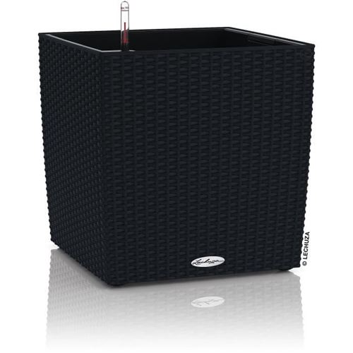 Lechuza Noir Pot De Fleur Cube Cottage 50 - Kit Complet, Graphite - Image 2