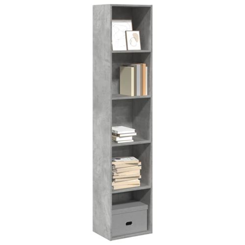 Vidaxl Gris Bibliothèque 40X30x189 Cm Béton - Image 3
