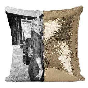 Coussin Lumineux Personnalisé Elvis Presley - CréaCat, Polyester, Carré Blanc