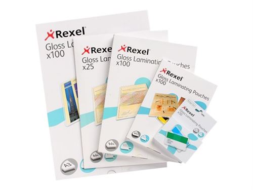 Rexel - Brillant - pochettes de plastification brillantes