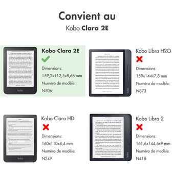 Coque pour Kobo Clara 2E Coque à rabat Slim Hard iMOSHION® Bleu clair -  Accessoires liseuse - Achat & prix