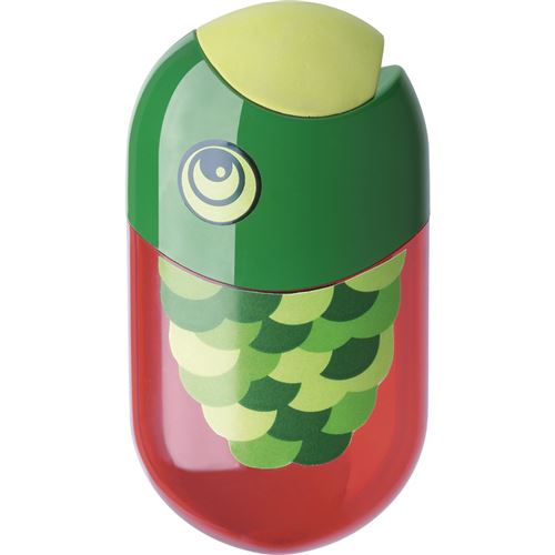 FABER-CASTELL Taille-crayon double 'poisson', rouge/vert