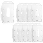 Badgehouder Transparante, stevige plastic kaarthouder [verpakking van 10] voor creditcard/ID-kaart/klantenkaart/buskaart/kantinekaart/kantoorbadge
