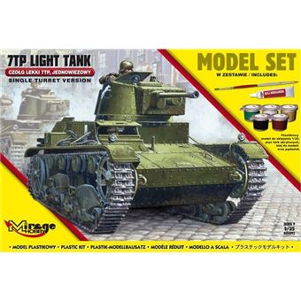 Mirage Hobby 7TP Leicht Panzer Modellbausatz - Ein-Turm Version Für Modellbau-Fans