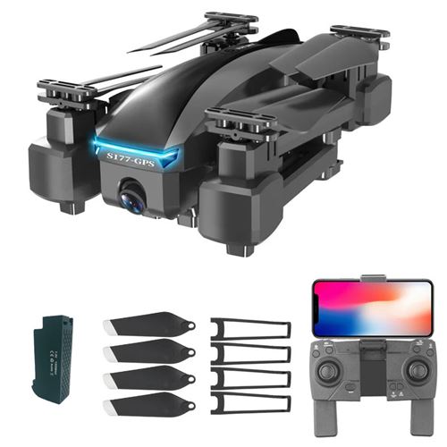 Drone S177 SZSMART professionnel 5G WIFI GPS 4K caméra + 1 batterie - noir