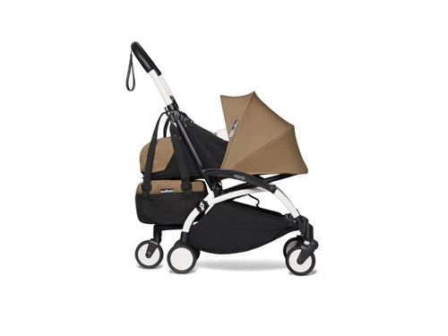 Babyzen - Poussette YOYO2 cadre blanc pack 0+ et YOYO+ bag marron