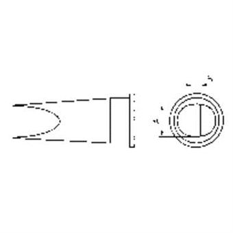 Weller LHT-E Panne de fer à souder forme plate Taille de la panne 6.7 mm Contenu - 1