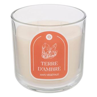 Atmosphera Créateur d'intérieur - Bougie Parfumée en Verre "Floa" 350g Ambre - 1
