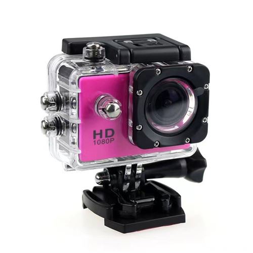 Caméra Sport D600 30m Etanche HD 1080P Rose