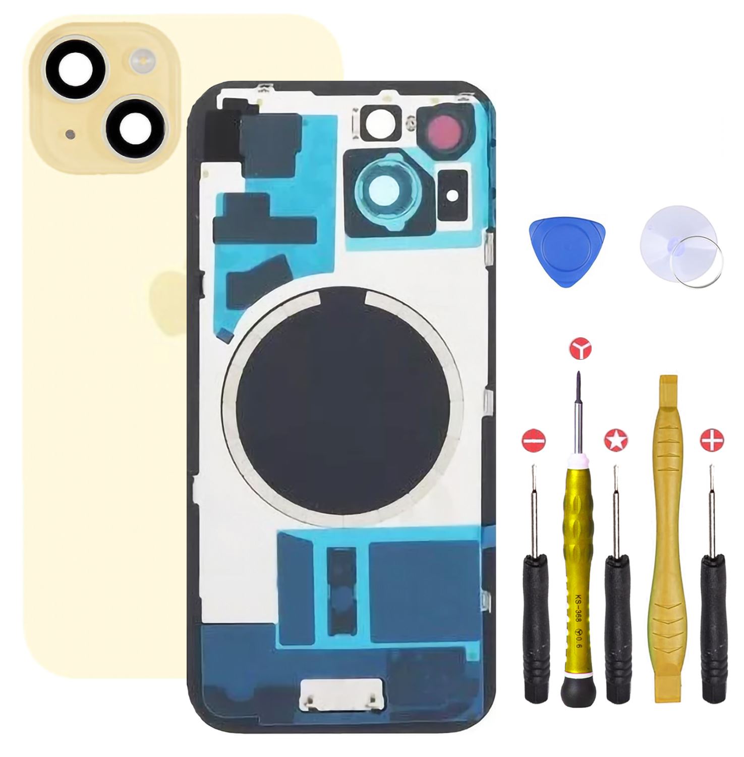 VITRE ARRI&Egrave;RE IPHONE 15 Pro Max Avec Plaque Et Lentille Int&eacute;gr&eacute;e