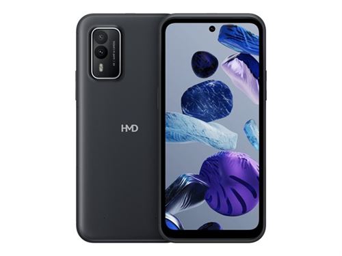HMD XR21 - 5G smartphone - double SIM - RAM 6 Go / Mémoire interne 128 Go - 6.49 - 2400 x 1080 pixels (120 Hz) - 2x caméras arrière 64 MP, 8 MP - front camera 16 MP - noir minuit