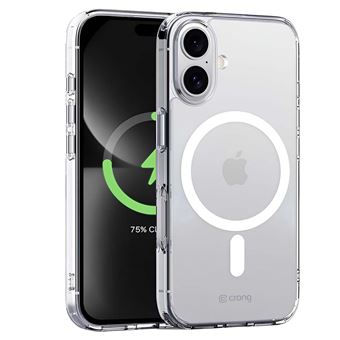 Coque Clear MAG Cover pour iPhone 16 Plus Compatible MagSafe Crong Transparent - 1