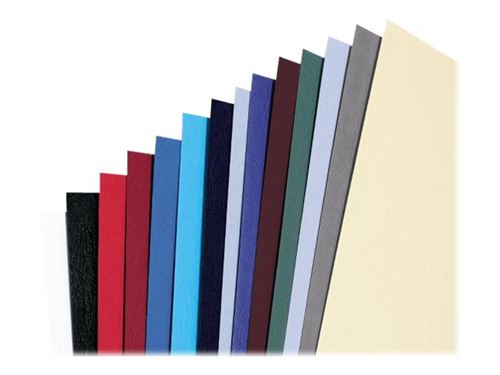 GBC LeatherGrain - A3 (297 x 420 mm) - noir - 250 g/m² - 100 unités couverture à reliure - pour Rexel WB606