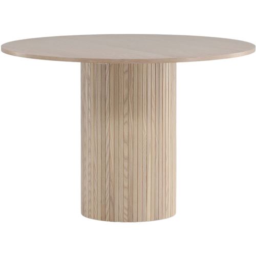 Non Communiqué Naturel Table Ronde En Mdf Bianca 110 Cm