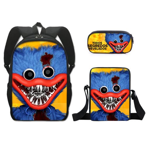 Set de 3 pièces Sacs à Dos Poppy Time Bleu/Jaune 009