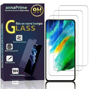annaPrime - 3 Verres Trempés pour Samsung Galaxy S21 FE 5G 6.4 Protection d' écran - TRANSPARENT (non compatible avec Galaxy S21 5G 6.2/ S20 FE 5G 6.5)  - Protection d'écran pour smartphone - Achat & prix