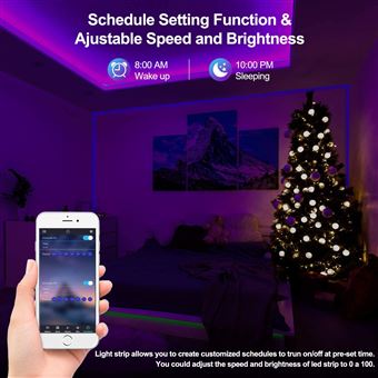 Ruban lumineux LED Intelligent Bluetooth 10M 300 RVB 5050 SMD - Avec  télécommande + APP, Synchroniser avec Rythme de Musique/Fonctio - Cdiscount  Maison