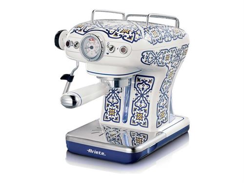 Ariete 1389 Macchina da caffè Capri, 850W, Capacità serbatoio 0,9L, Filtro 1⁄2 tazze, Vassoio raccogli goccia, Cappuccinatore