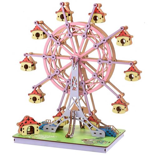 Puzzle 3D Enfant - Grande roue de couleur (18cm * 25cm * 36cm)