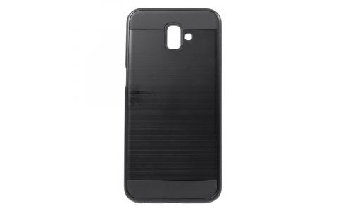 Coque hybride Galaxy J6+ renforcée coloris noir