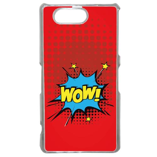 Coque Wow Fond Rouge Compatible Sony Xperia Z3 Transparent